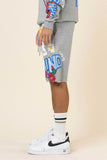 FLOWER PUFF PRINT SHORT